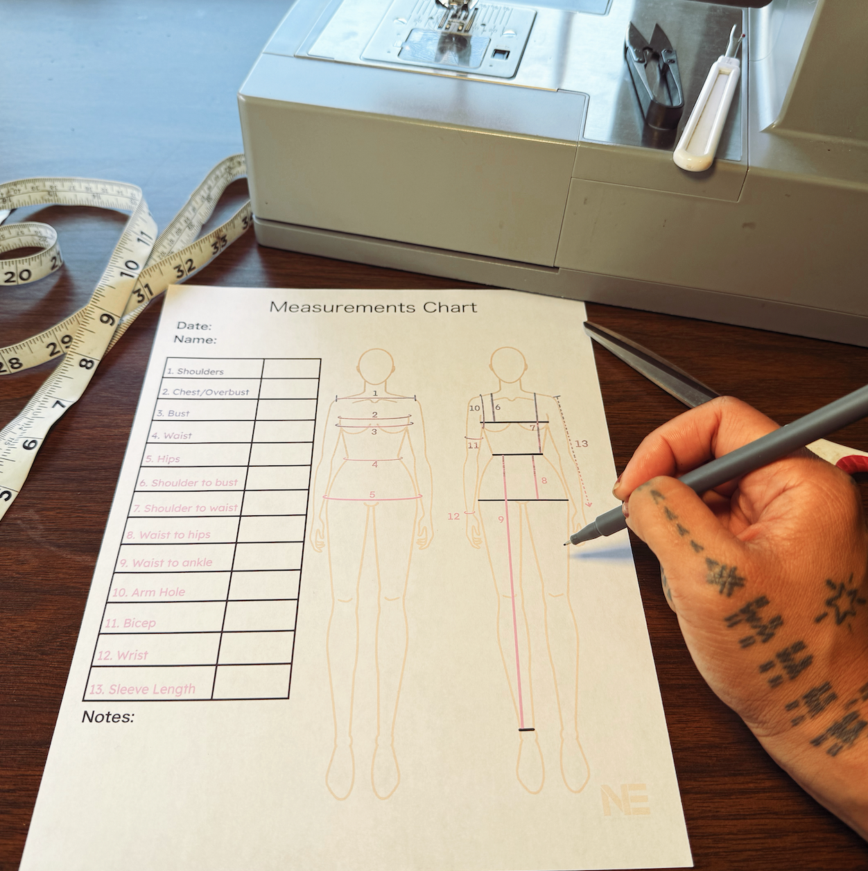Body Measurements Chart